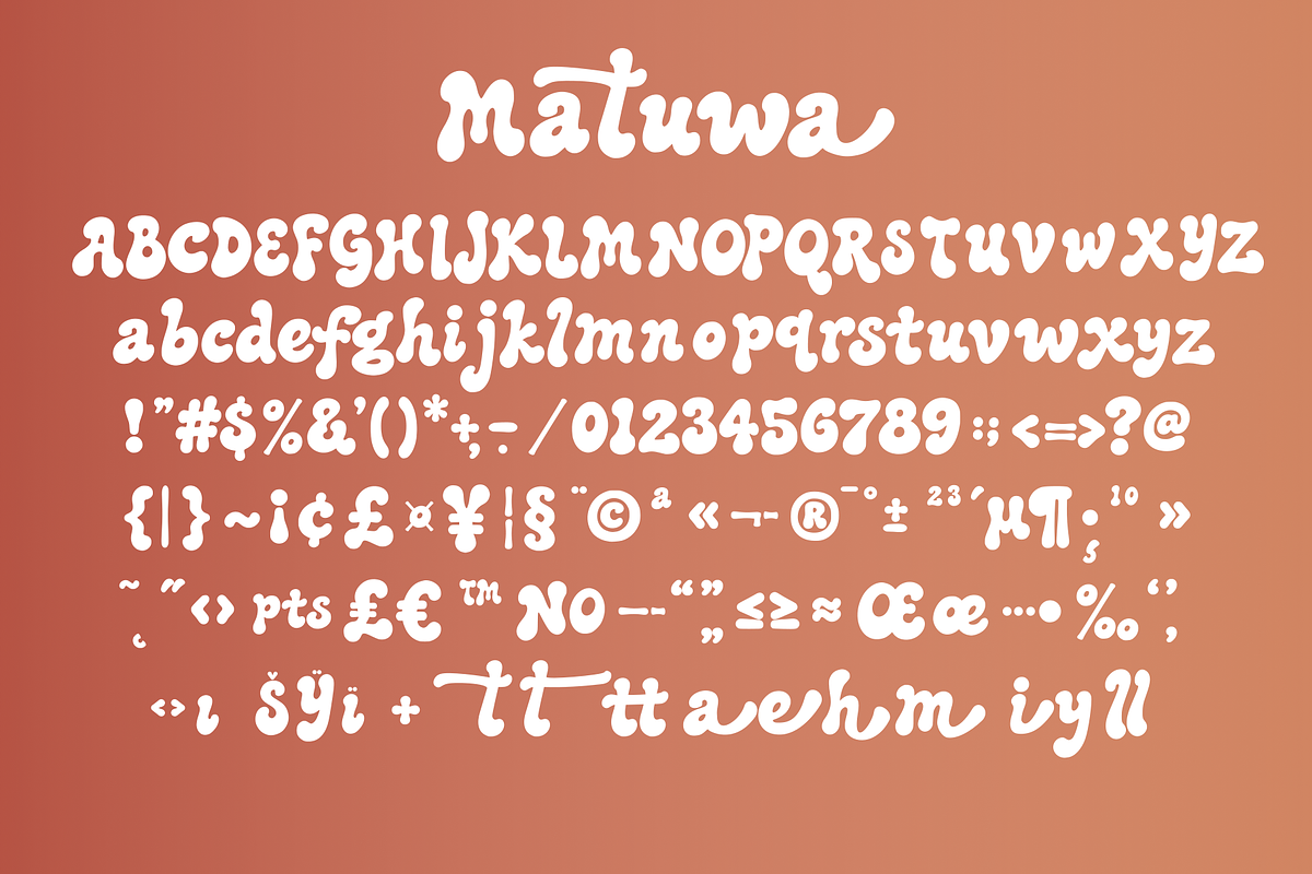 Matuwa - Display font, a Handwritten Font by Majelis Art (Photo 8 of 10)