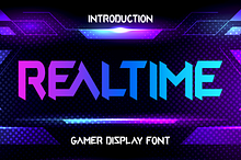 Realtime Gamer | Futuristic Typeface