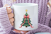 Coquette Pink Bow Christmas Tree PNG, an Illustration by Daily.Designs (Thumbnail 4 of 5)