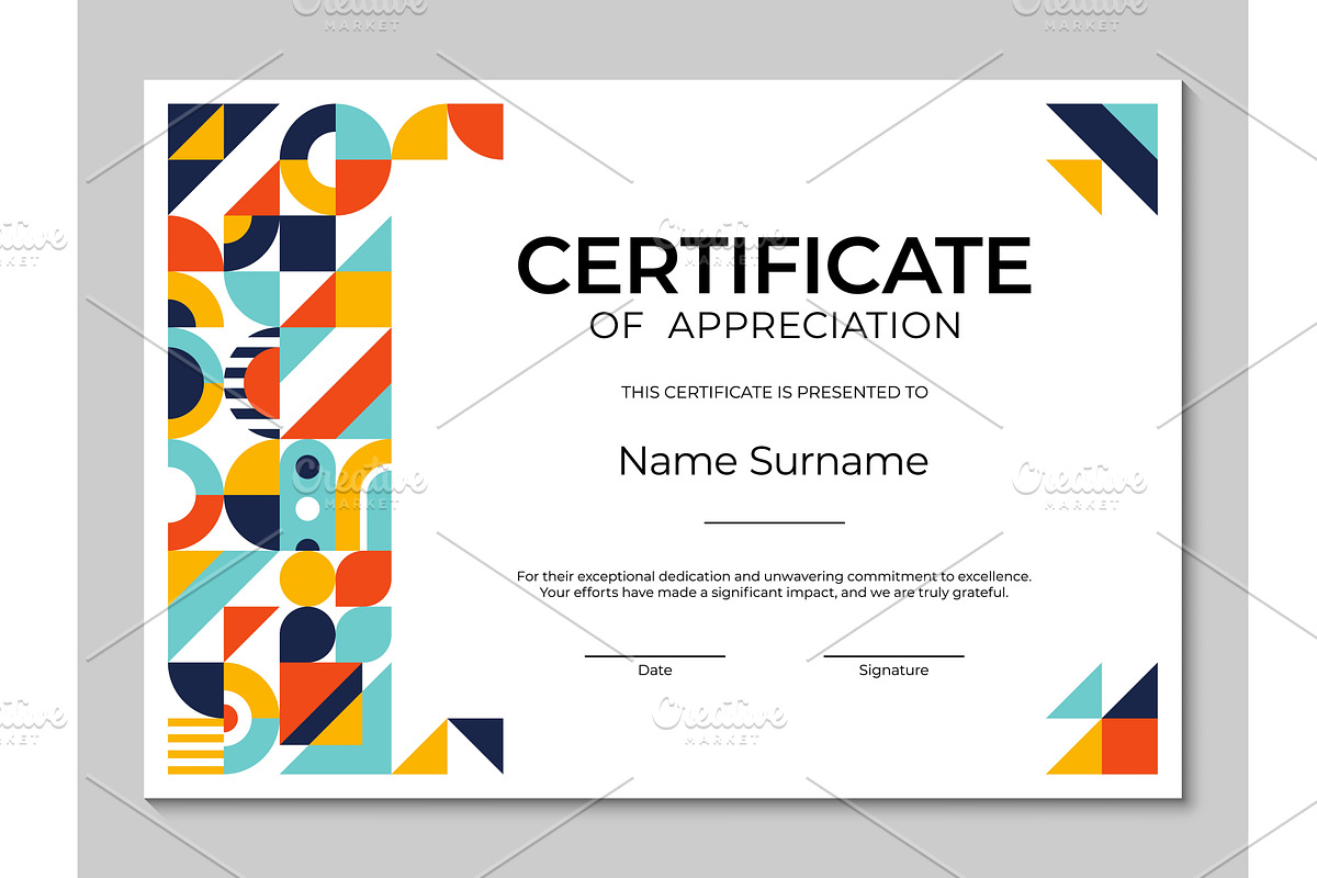 Diploma certificate template, an Education Illustration by Buch&Bee