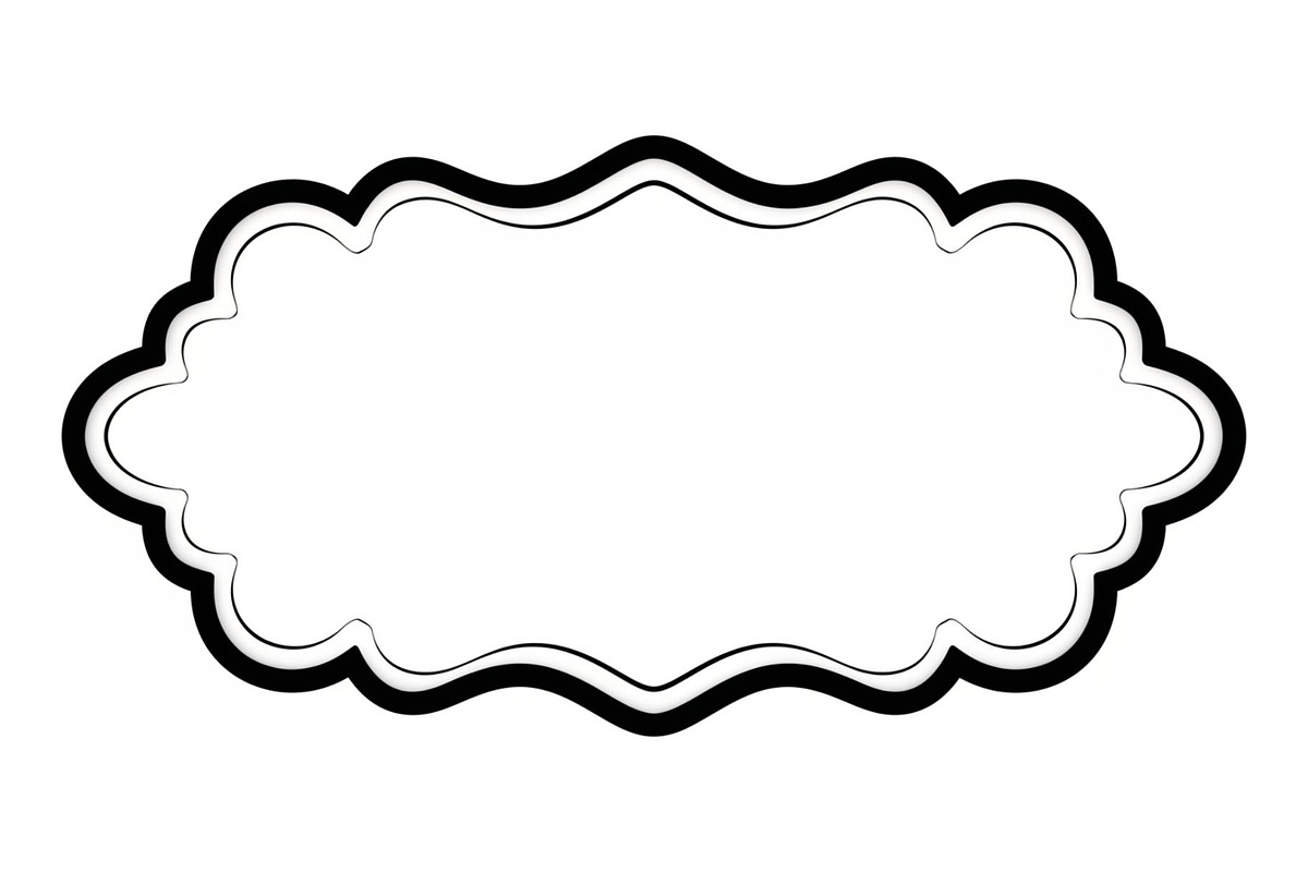 Wavy Scalloped Label Frame Bundle, an Illustration by musafir_fashion (Photo 34 of 51)