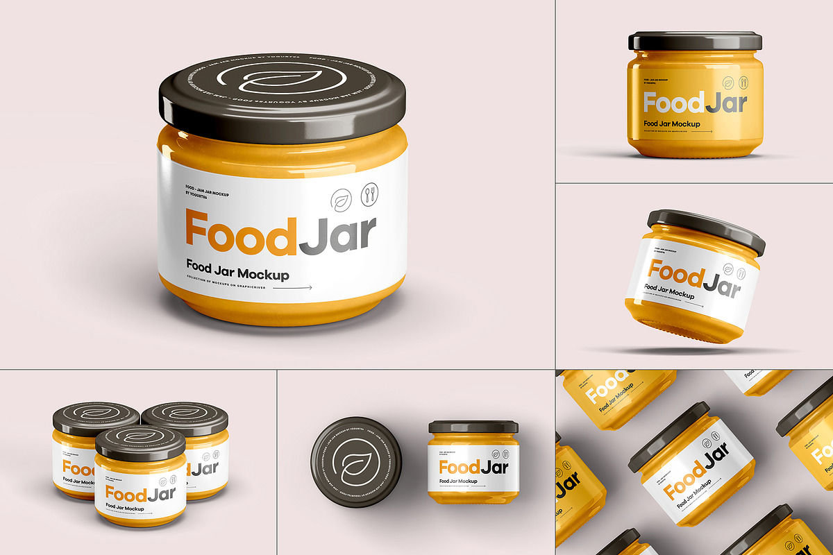 Food Jar Mock-up 2, a Cups & Container Mockup by Yogurt86 (Photo 1 of 10)