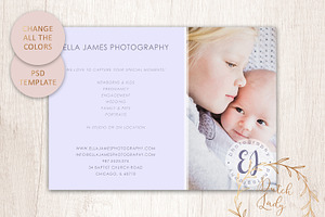 PSD Photo Portfolio Card Template 6