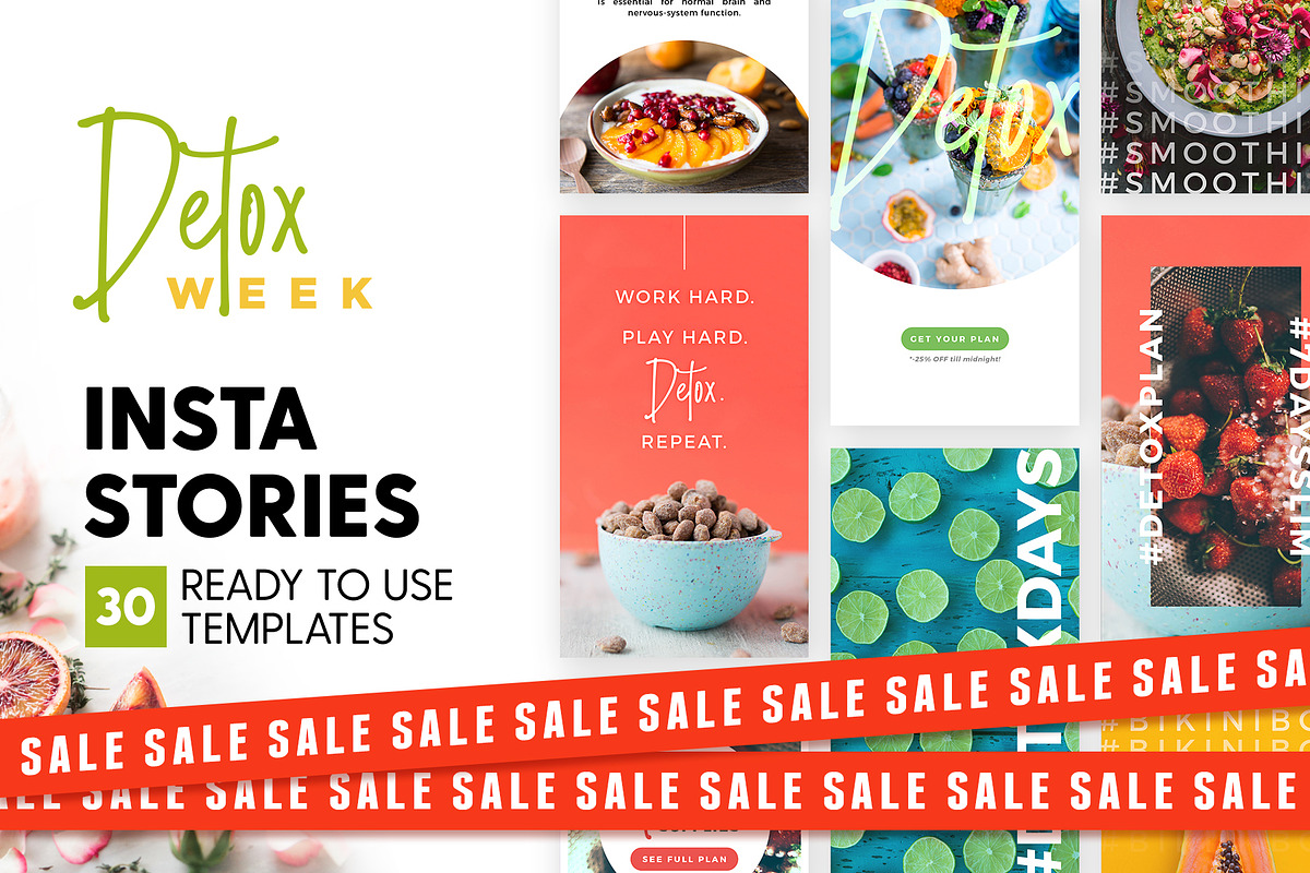 SALE 2in1 Detox Week Edition, a Social Media Template by The Wedding Shop (Photo 1 of 13)