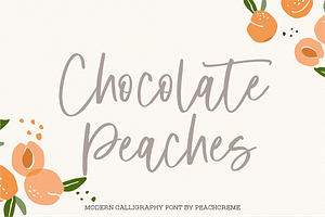 Chocolate Peaches // Simple Font