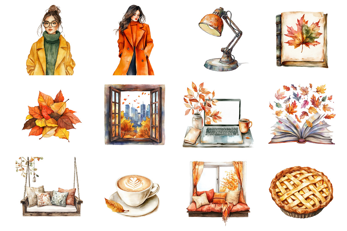Cozy Autumn Planner Clipart, an Illustration by Design Market (Photo 3 of 3)