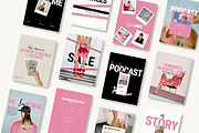 Pink Bold Instagram Template, a Social Media Template by Row Creative (Thumbnail 3 of 10)
