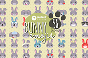 Bunny Emojis, an Emoji Icon by NatBurger (Thumbnail 1 of 4)