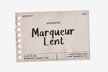 Marqueur Lent Soft Marker Font
