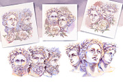 Antique Aesthetic Garden Watercolor, a Decorative Illustration by Shabbypie (Thumbnail 4 of 15)