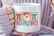 Crochet Pink Christmas Ho Ho Ho PNG, an Illustration by CraftArtStudio (Thumbnail 2 of 4)
