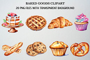 Watercolor Baking Clipart Set, a Food Illustration by CropUp Creative (Thumbnail 4 of 7)