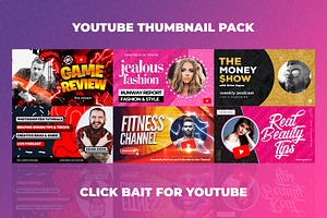 Youtube Thumbnails Set 4, a Social Media Template by PremadePixels.com