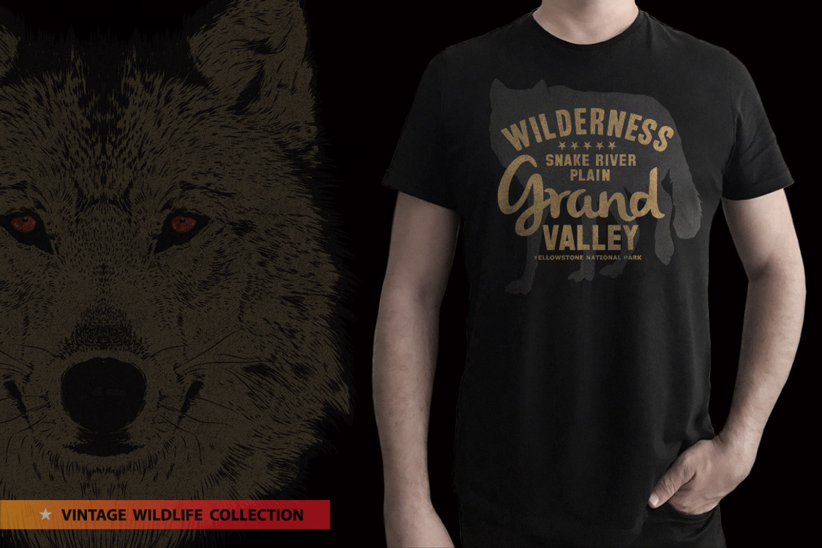 Grey Wolf - Vector illustration, an Animal Illustration by Artistic & Unique (Photo 6 of 7)