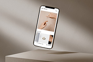 Floating Phone Mockup Photoshop File