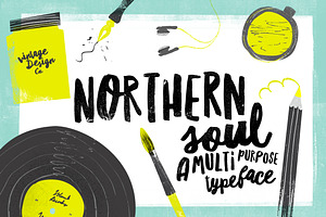 Northern Soul - Typeface, a Script Font by Ian Barnard