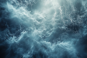 A dramatic view of turbulent ocean waves and clouds, showcasing a blend of dark, a Photo by Textures & Backgrounds