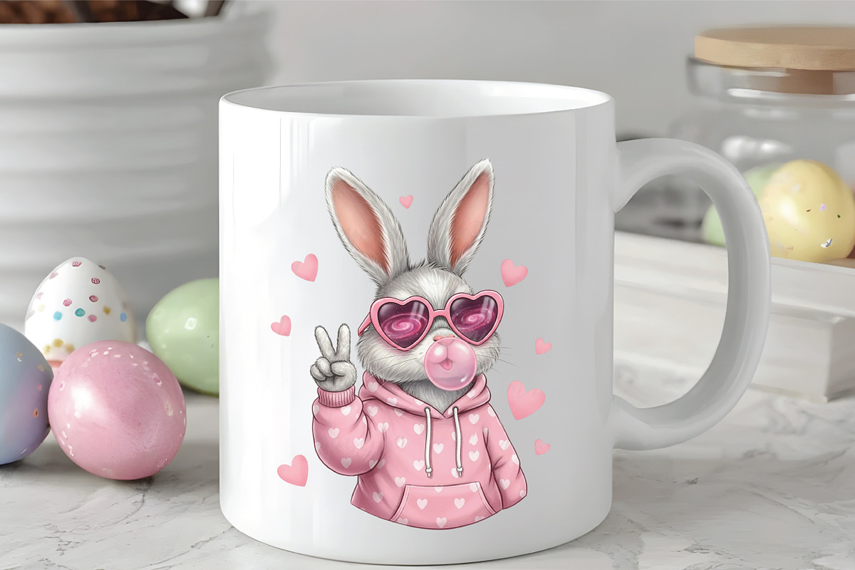 Funny Easter Bunny PNG, an Illustration by CraftArtStudio (Photo 2 of 4)