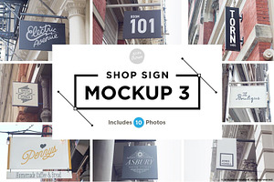 Store sign mockup shop mockups