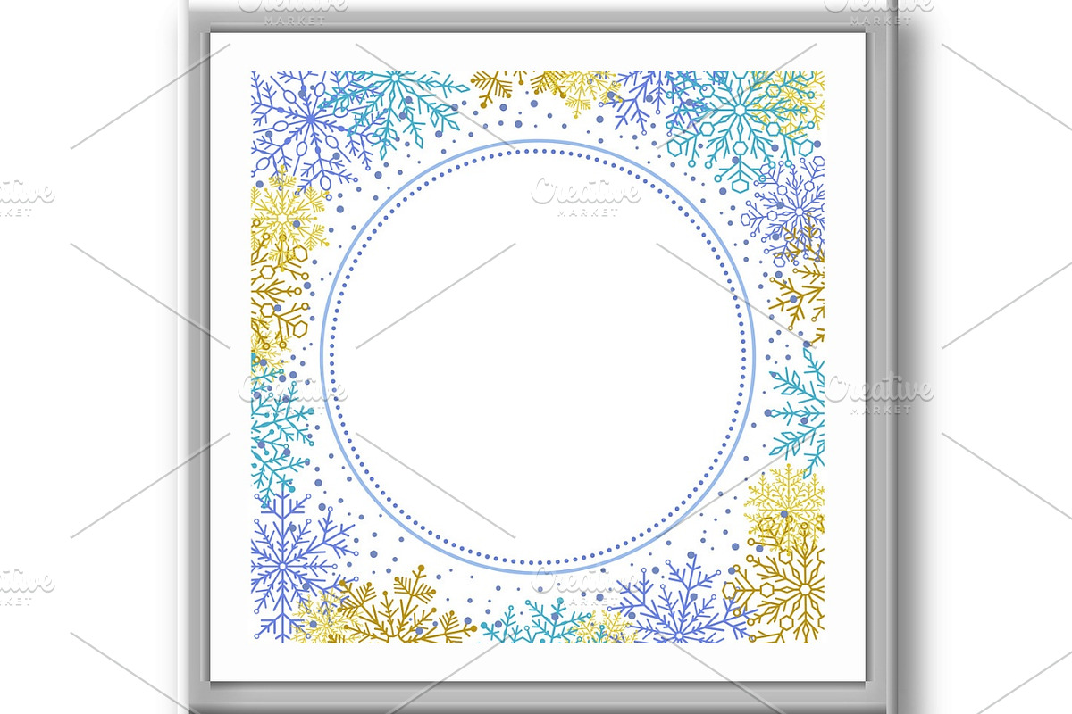 Winter Vector Round Pattern With, a Decorative Illustration by FineArtStudio (Photo 3 of 3)