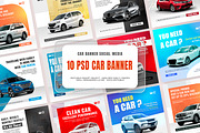 Car rent social media post design, a Social Media Template by Evloxx Studio (Thumbnail 1 of 6)