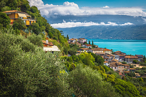 Lake Garda view from the hill, a Nature Photo by Alpine Dreams