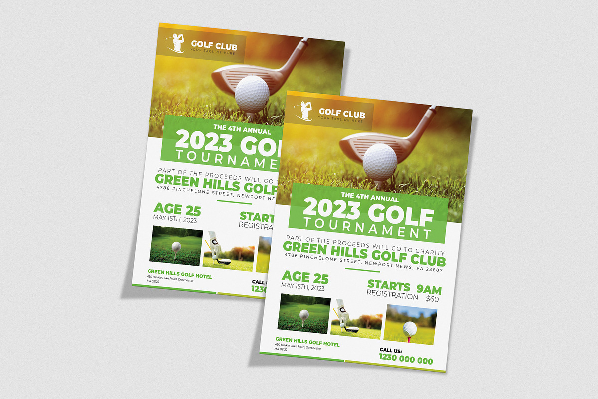 Golf Tournament Flyer Template, a Flyer Template by Designscozy (Photo 5 of 5)