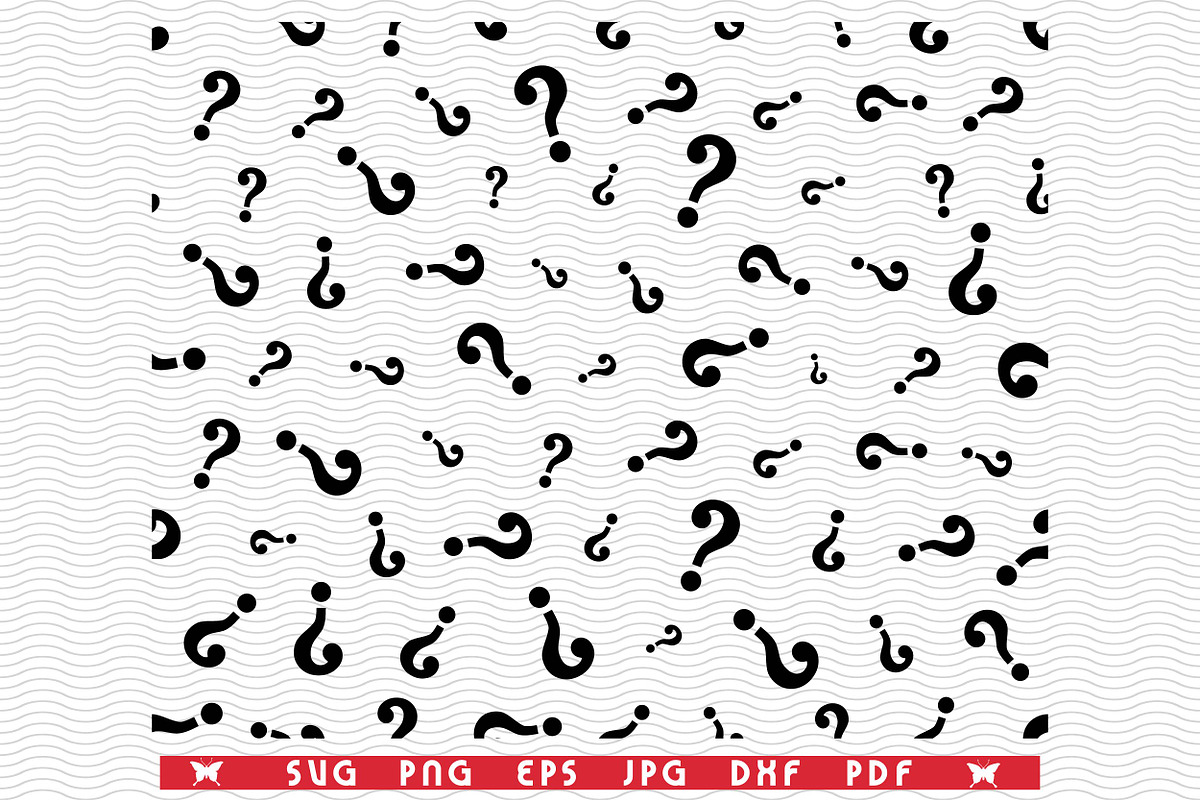 SVG Question Marks, Seamless design, a Pattern Graphic by DesignStudioRM