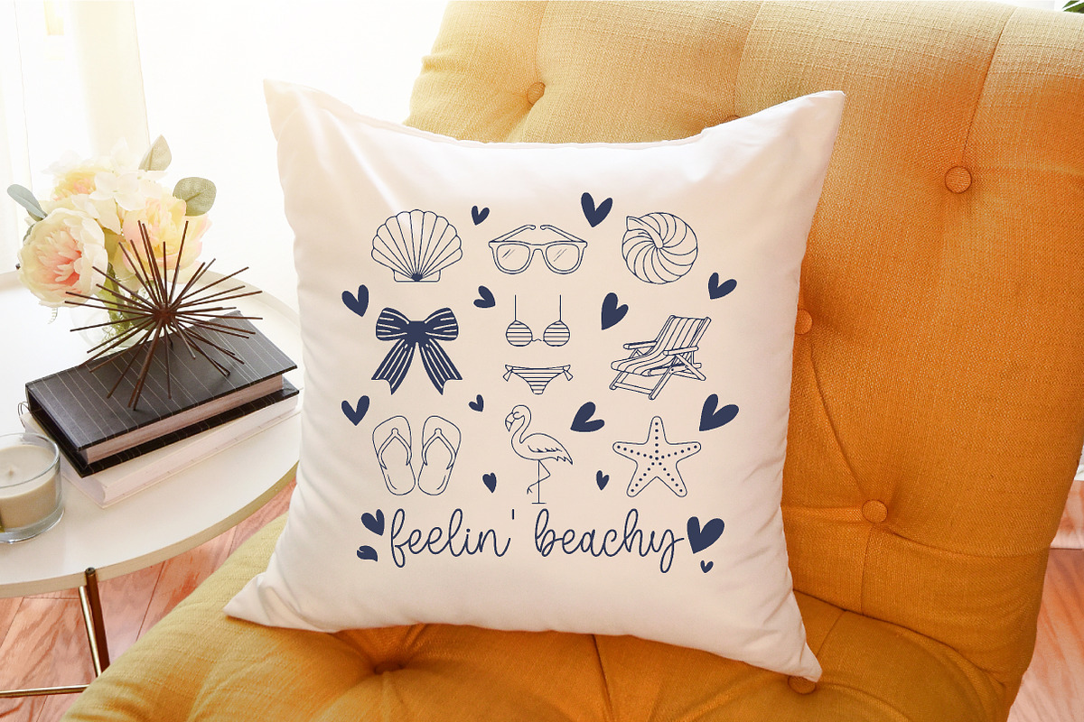 Vintage Blue Summer Beach Coquette B, an Illustration by Sublimation Artist (Photo 7 of 9)
