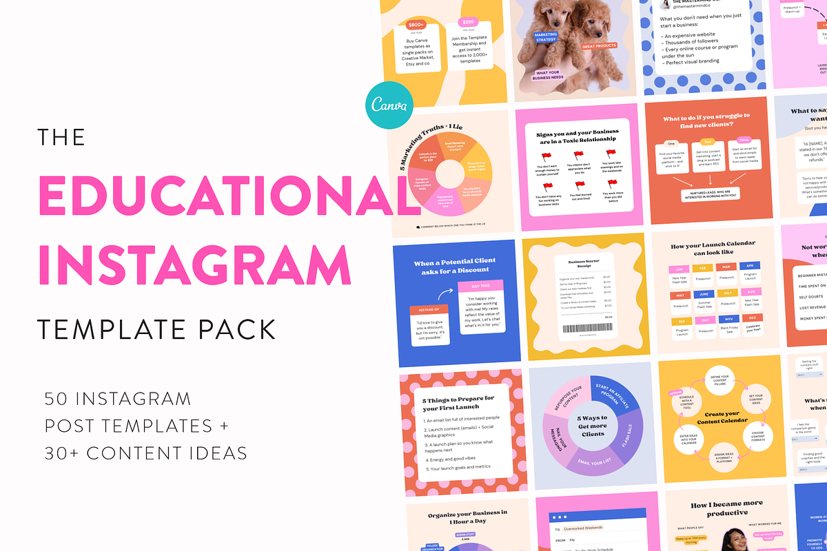 Instagram Educational Posts Pack, a Social Media Template by My Social Boutique (Photo 1 of 11)