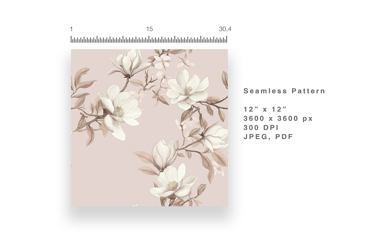 6 seamless pattern: Muted Floral, a Pattern Graphic by StudioCitra (Photo 6 of 10)