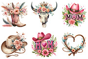 Western Mothers Day Cowgirl Bundle, a Seasonal Illustration by DreamArtGraphic (Thumbnail 4 of 4)
