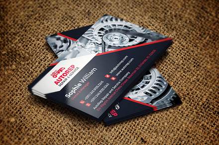 Auto Repair Business Card Template, a Business Card Template by GraphicsEgg