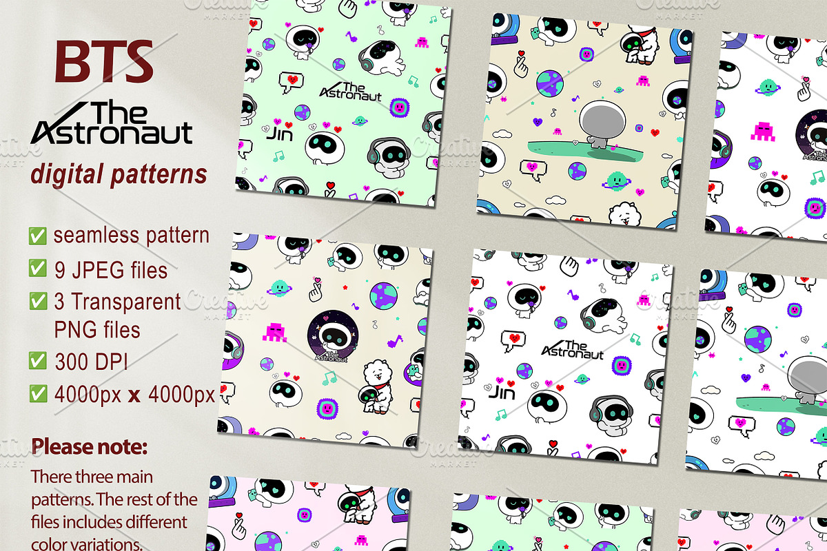BTS Seamless Pattern Kpop Papers PNG, a Pattern Graphic by FancyDesignStudio (Photo 1 of 10)