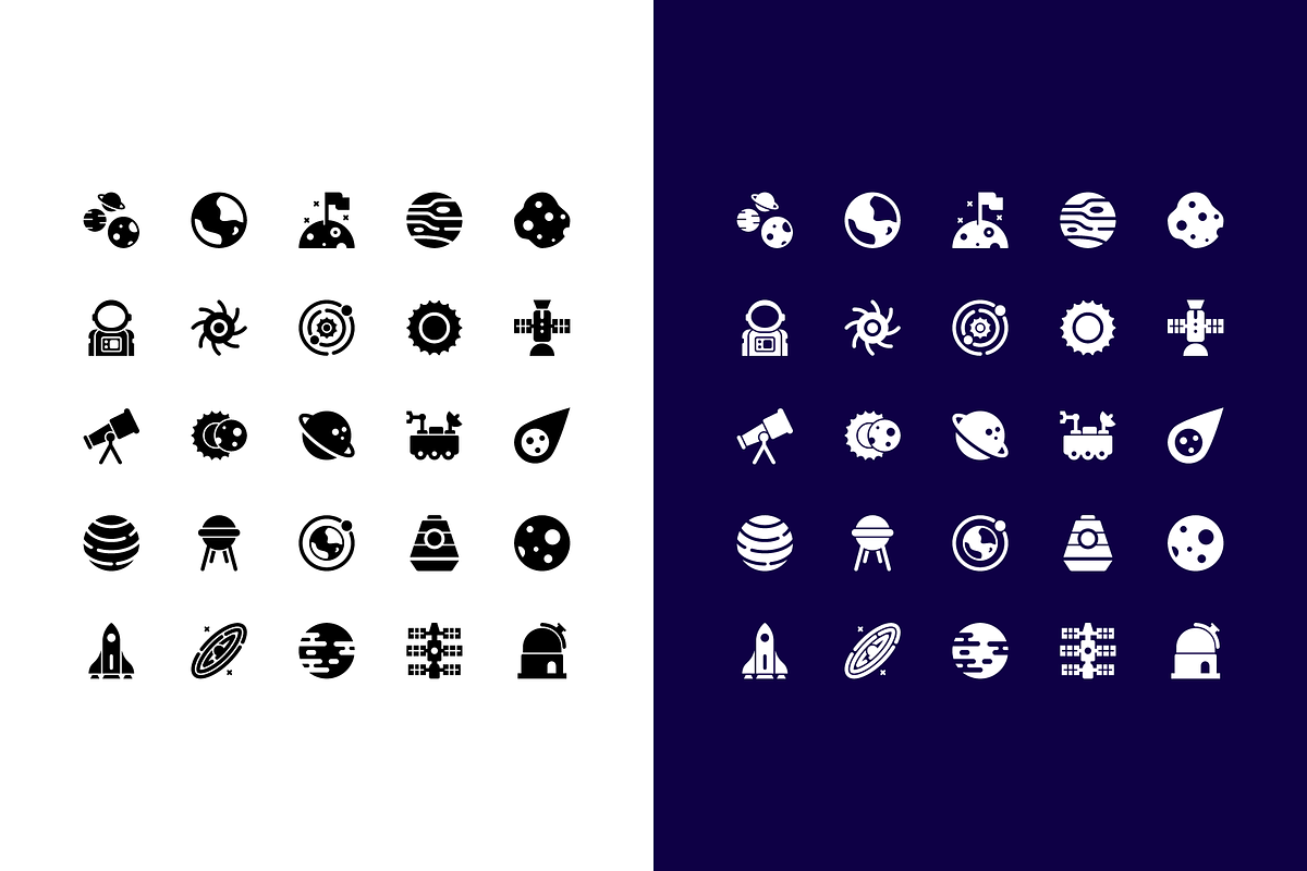 Space Icon Set, an Icon by Berkah Studio