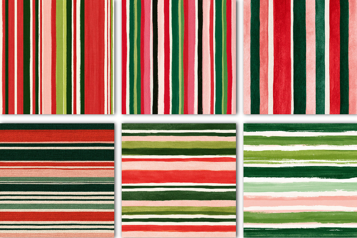 Holiday Stripe Seamless Patterns, a Pattern Graphic by Black Bird Studio (Photo 3 of 5)
