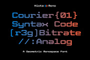 Kiota Mono – Geometric Monospace, a Sans Serif Font by Drizy (Thumbnail 2 of 10)