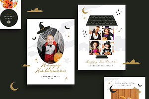 Simple Elegant Halloween Photo Card