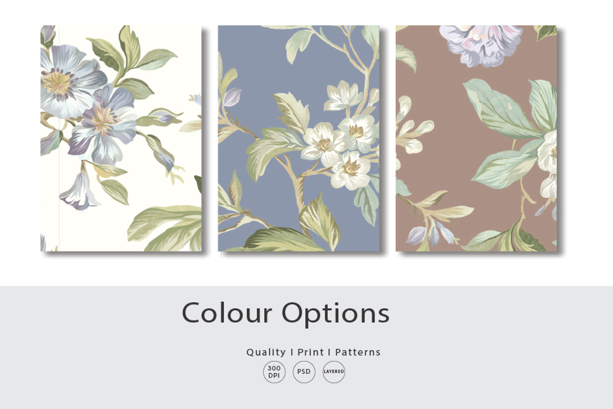 Vintage Peony & Sage, a Pattern Graphic by Print Diaries (Photo 2 of 5)