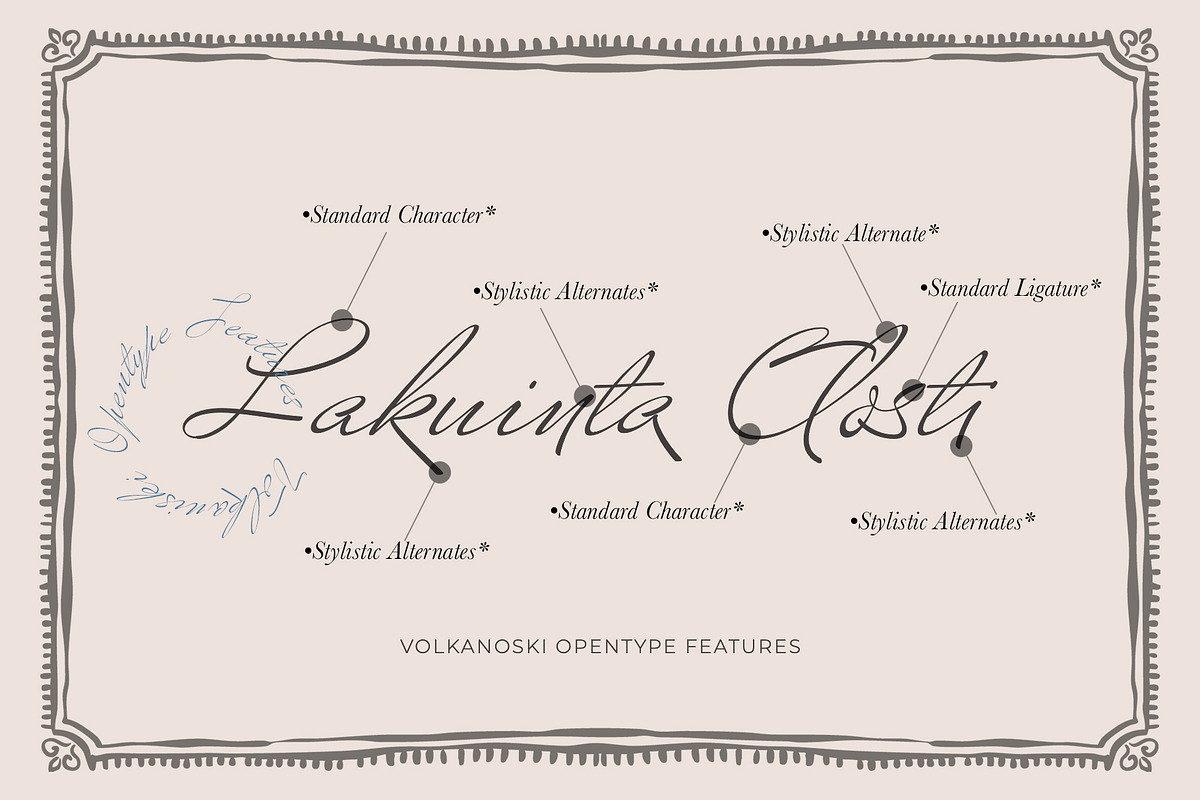 Volkanoski Script Pro, a Script Font by Alcode (Photo 8 of 17)