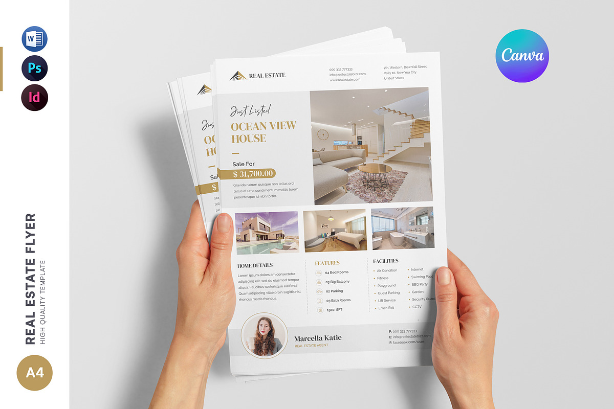 Real Estate Flyer, a Flyer Template by OrcShape (Photo 1 of 5)
