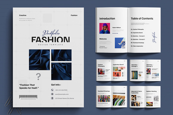 Modern Fashion Portfolio Layout preview 7