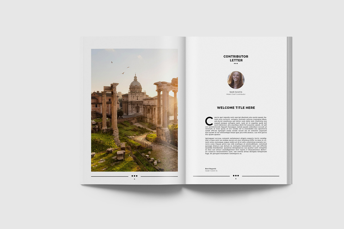Simple & Clean Magazine Template V, a Magazine Template by Uloel Design (Photo 8 of 12)