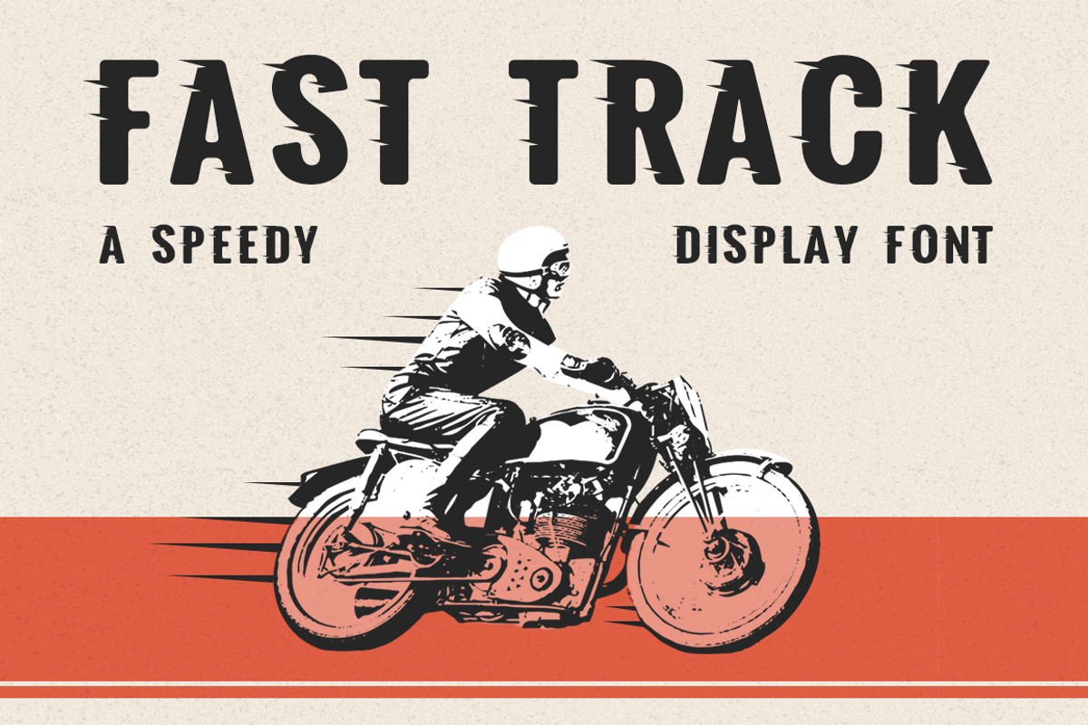 Fast Track - A Speedy Display Font, a Font by Build Interactive (Photo 1 of 6)