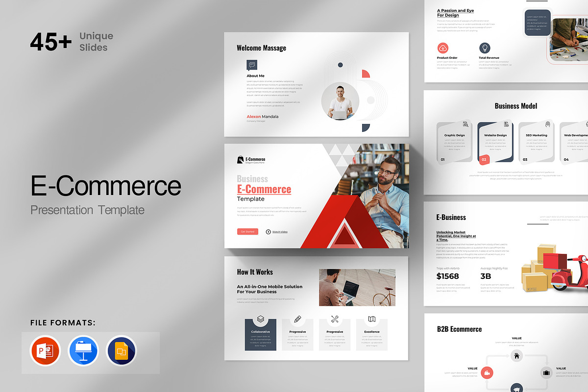 E-Commerce Presentation Template, a Presentation Template by GenerousArt (Photo 1 of 7)