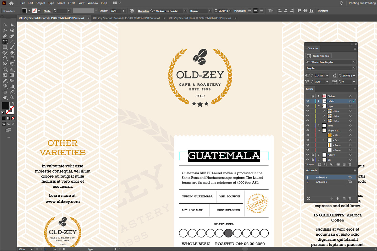 Old Zey Coffee Bag Special Duo, a Marketing Template by fisihsani (Photo 7 of 7)