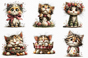 Whimsical Easter Kitten Clipart, an Illustration by Craft Nest (Thumbnail 4 of 11)