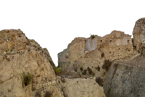 Isolated photo of ruins at rocky mountains, a Photo by DanFLCreativo