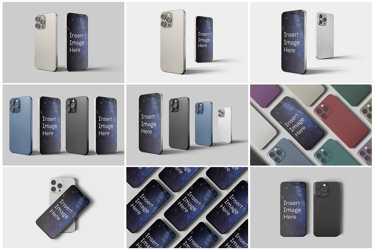 iPhone 15 Pro Max Mockup 6K, an iPhone Mockup by Zabiegala MP (Photo 7 of 24)