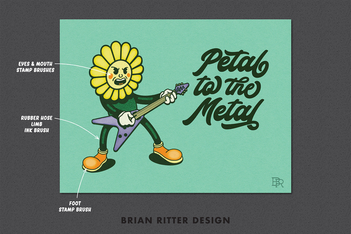 Retro Cartoon Mascot Toolkit, a Brush Add-On by Brian Ritter Design (Photo 3 of 13)